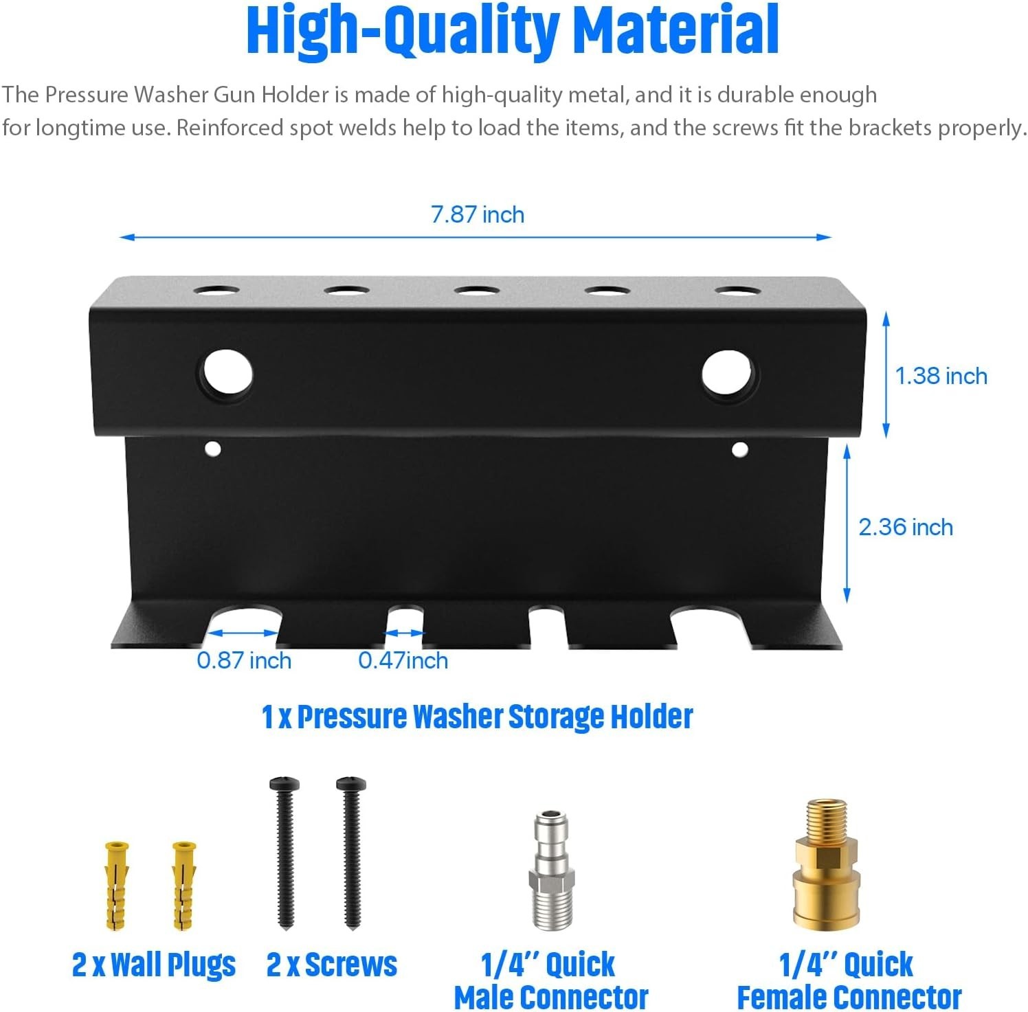 Pressure Washer Gun Holder, Power Washer&Snow Foam Cannon Quick Disconnect To…