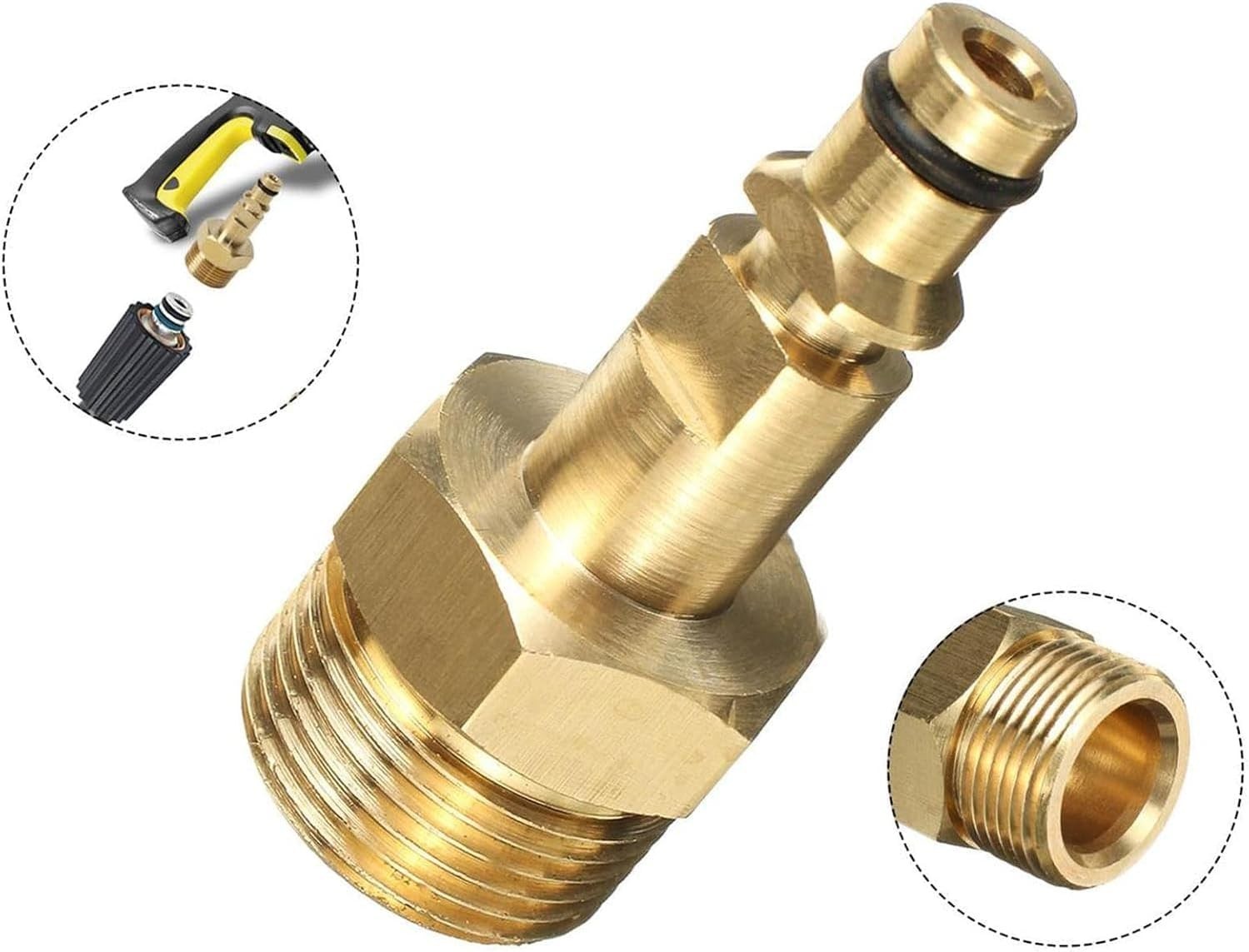 Versatile M22 Quick Connect Adapters for High Pressure Washer – 2 Pieces