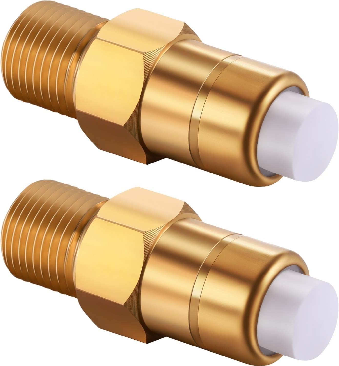 Universal 2 Pcs 1/4 in Brass Thermal Release Valve for Standard Pressure Washers