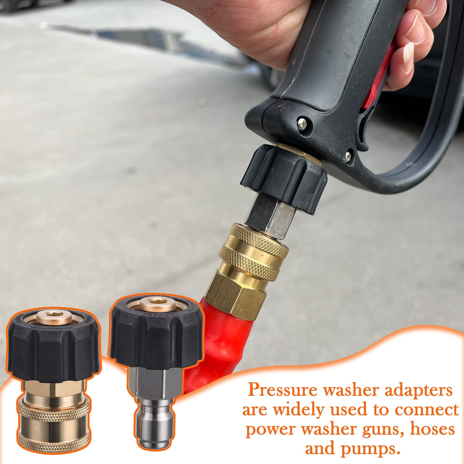 M22 14mm To 3/8 Inch Quick Connect Pressure Washer Couplers For Hose