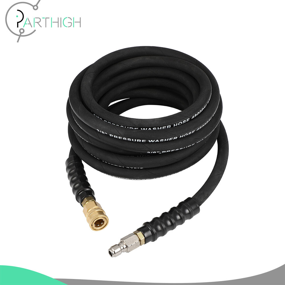 25ft Pressure Washer Hose – 3/8″ Quick Connect Hot Water Extension Hose 4800PSI