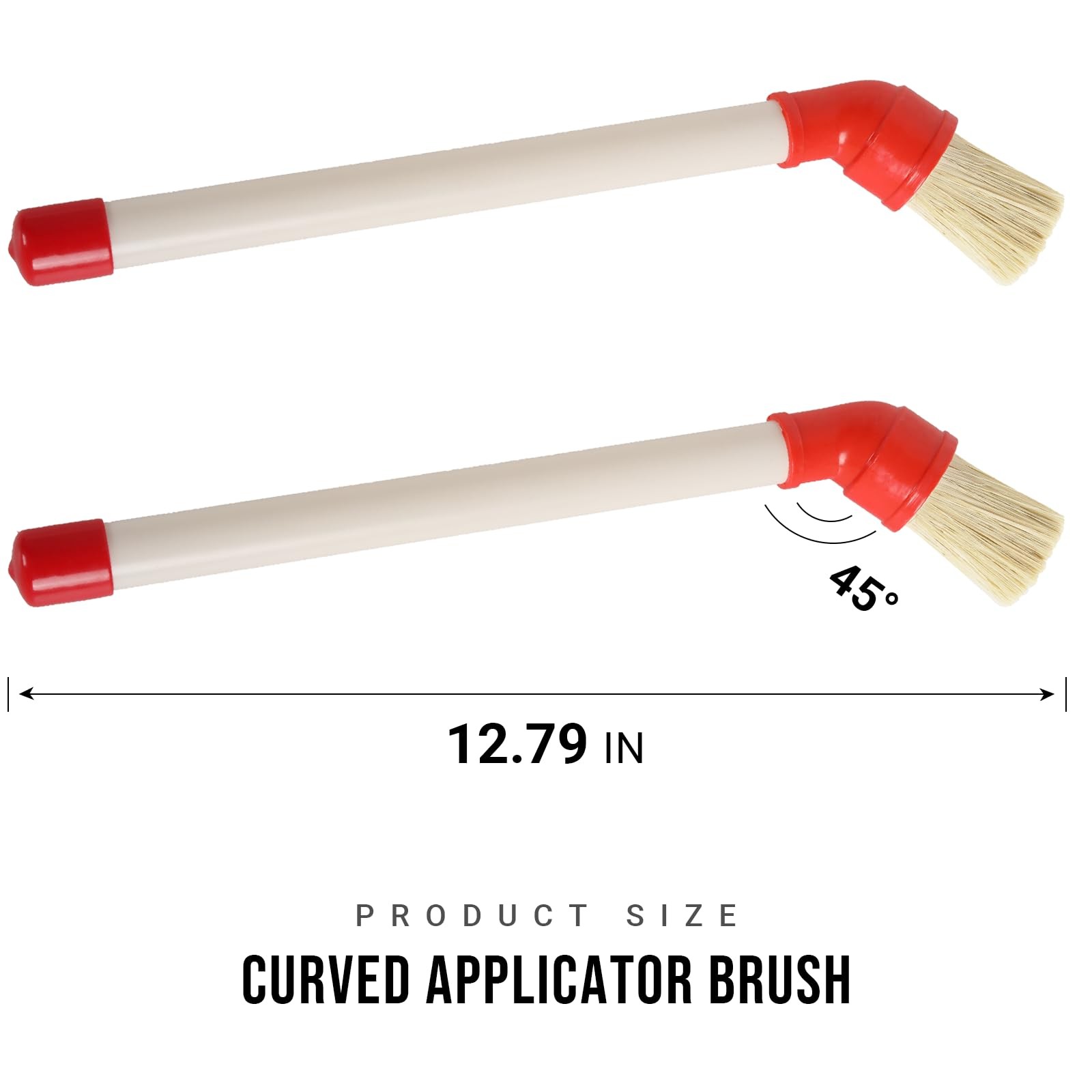 Calvana (2-Pack) Curved Applicator Brush 11″ Plastic Handle – Large