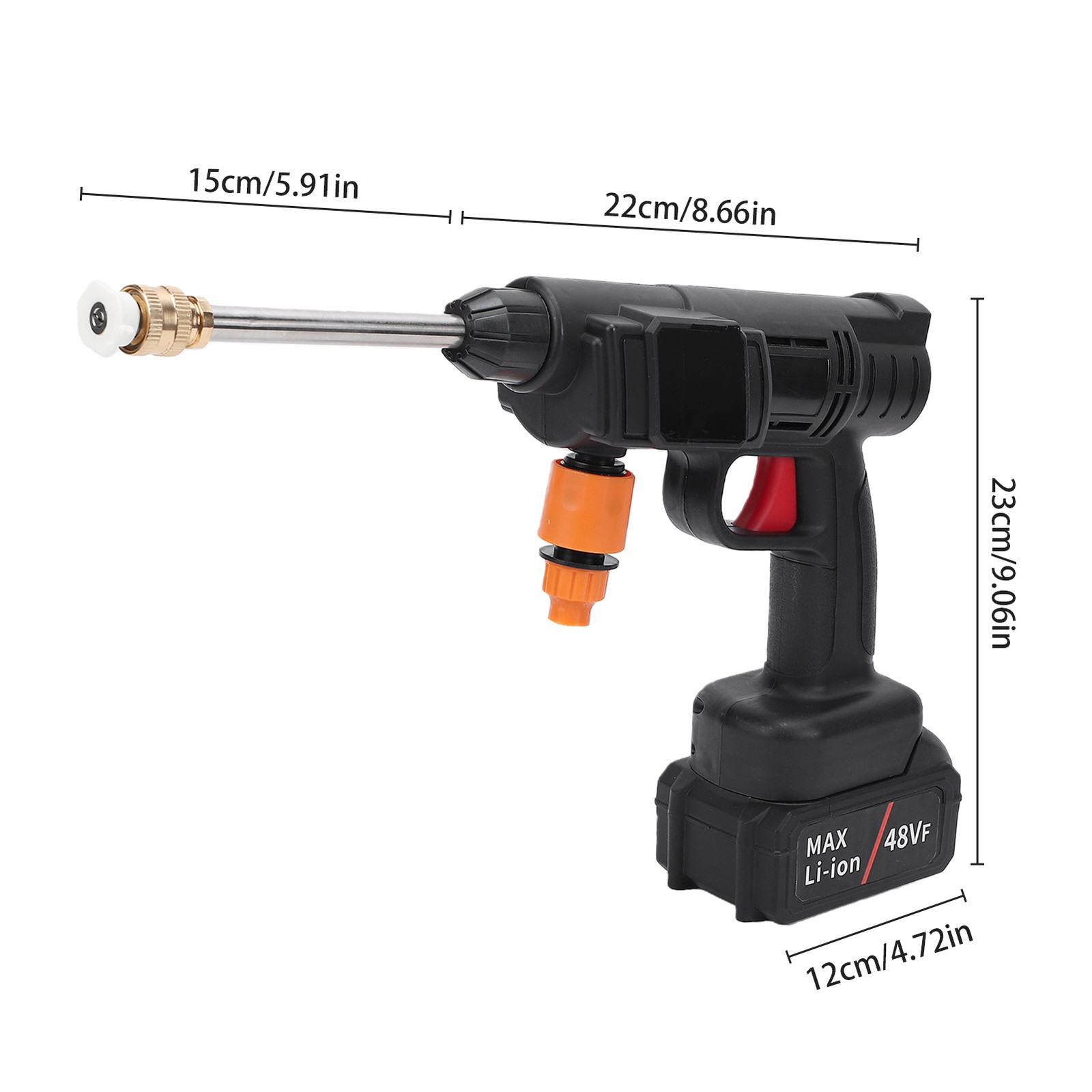 Portable Pressure Washer Cordless Power Car Cleaner 30Bar With 3 Nozzles 2 IFHU