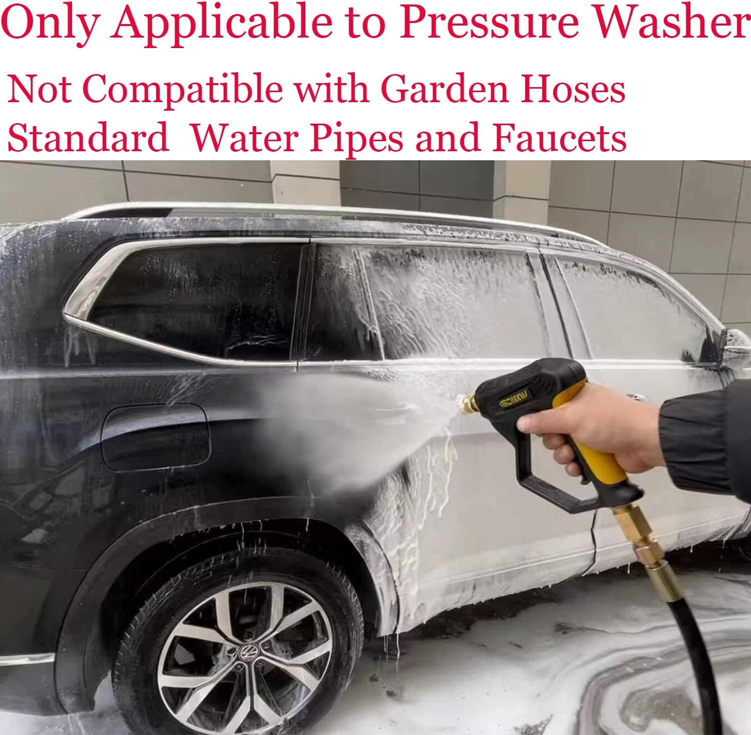 X-887 High Pressure Washer Gun with Foam Cannon 2 Adapter 7 Pressure Washer Nozz