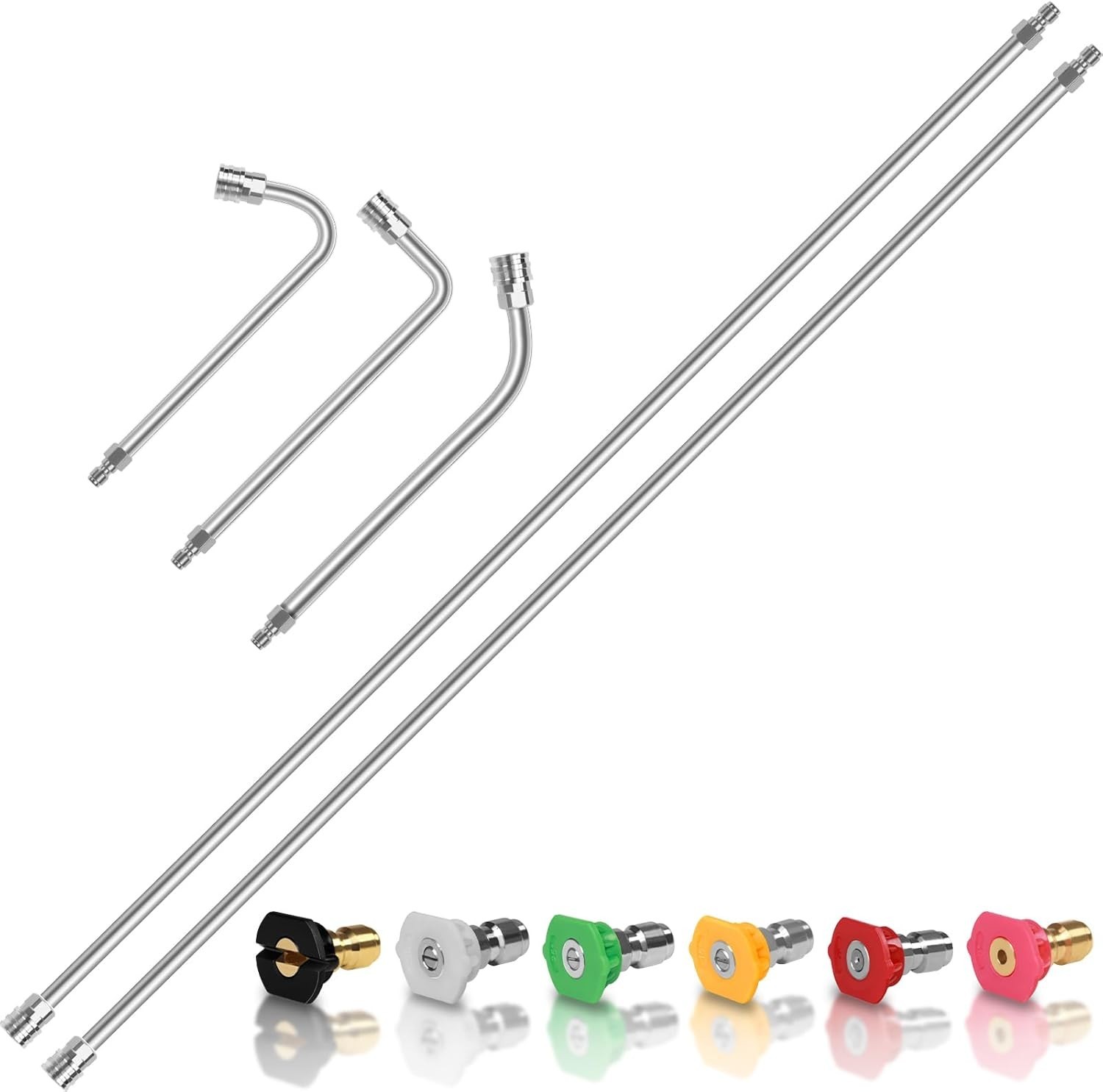 120″ Pressure Washer Extension Wand,2 Pack 60 Inch Stainless Steel Power Wash…