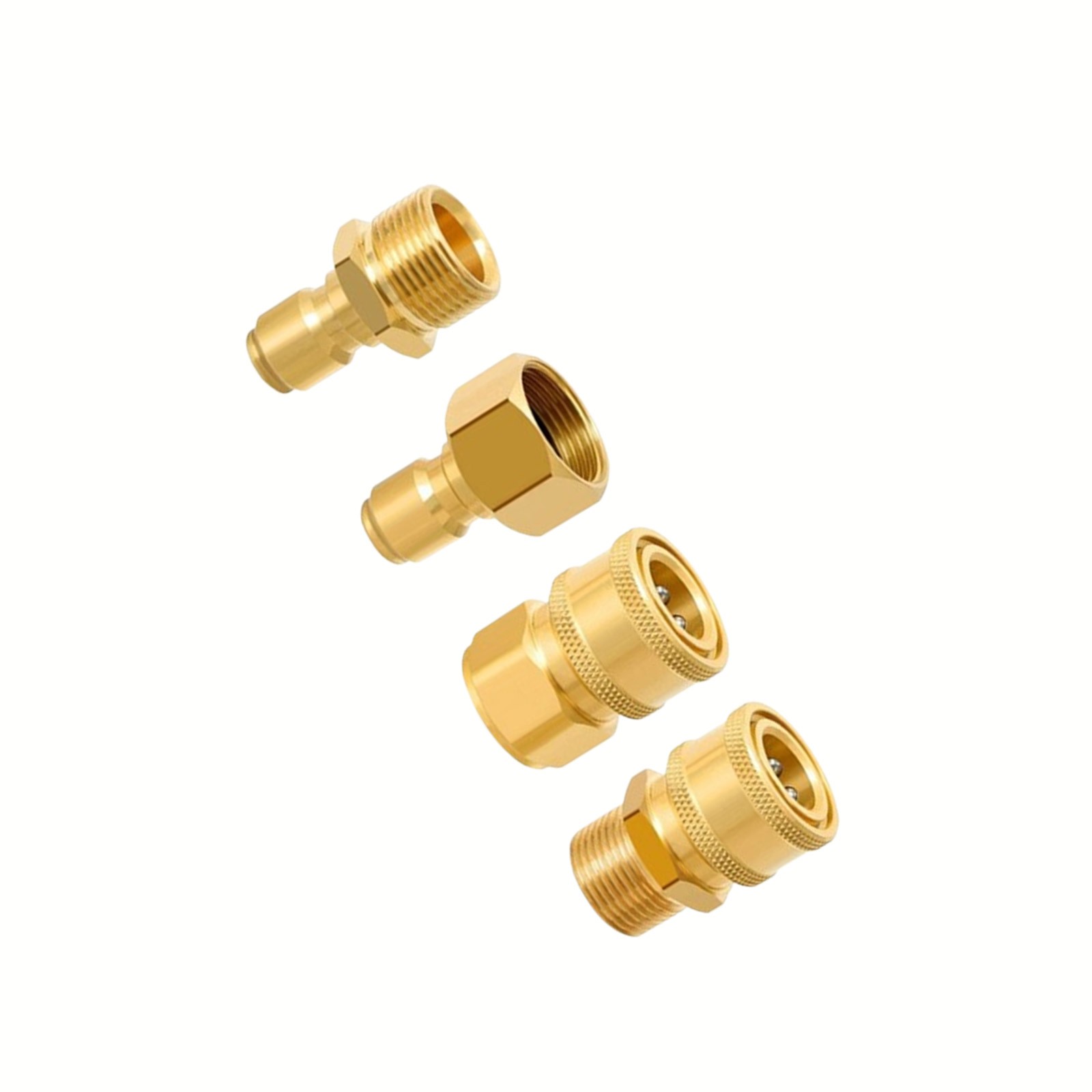 4PCS Pressure Washer Adapter Set Quick Disconnect Kit M22 Swivel 3/8” ConnectHI