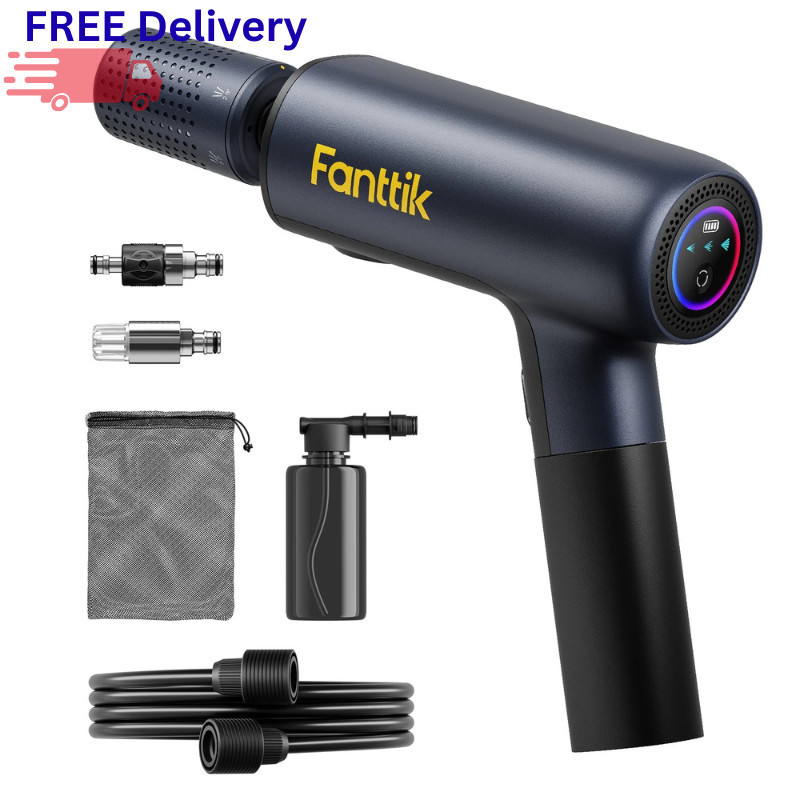 Cordless Portable Pressure Washer Foldable Power Cleaner Spray 5-in-1 Nozzle New