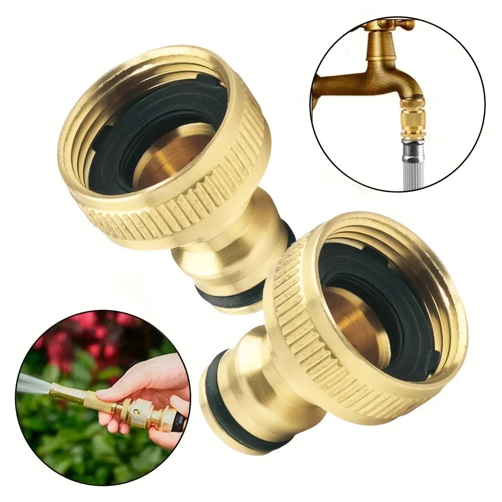 Brass Faucet Tap Connector Mixer Hose Adaptor Quick Connecter 1/2 3/4 Copper Hos