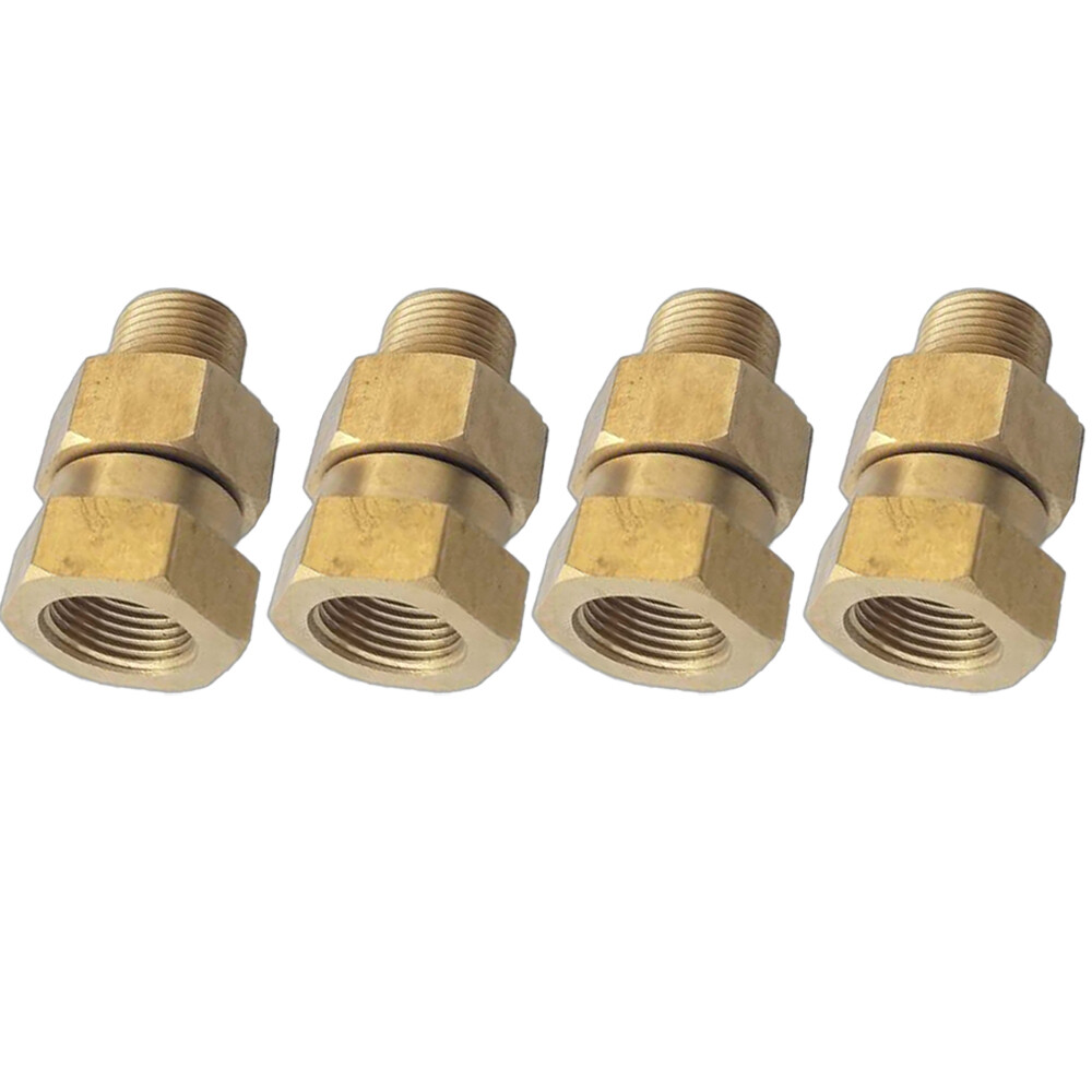 4PCS Pressure Washer 3/8″ Male to Female NPT Brass Swivel Coupler 3200 PSI