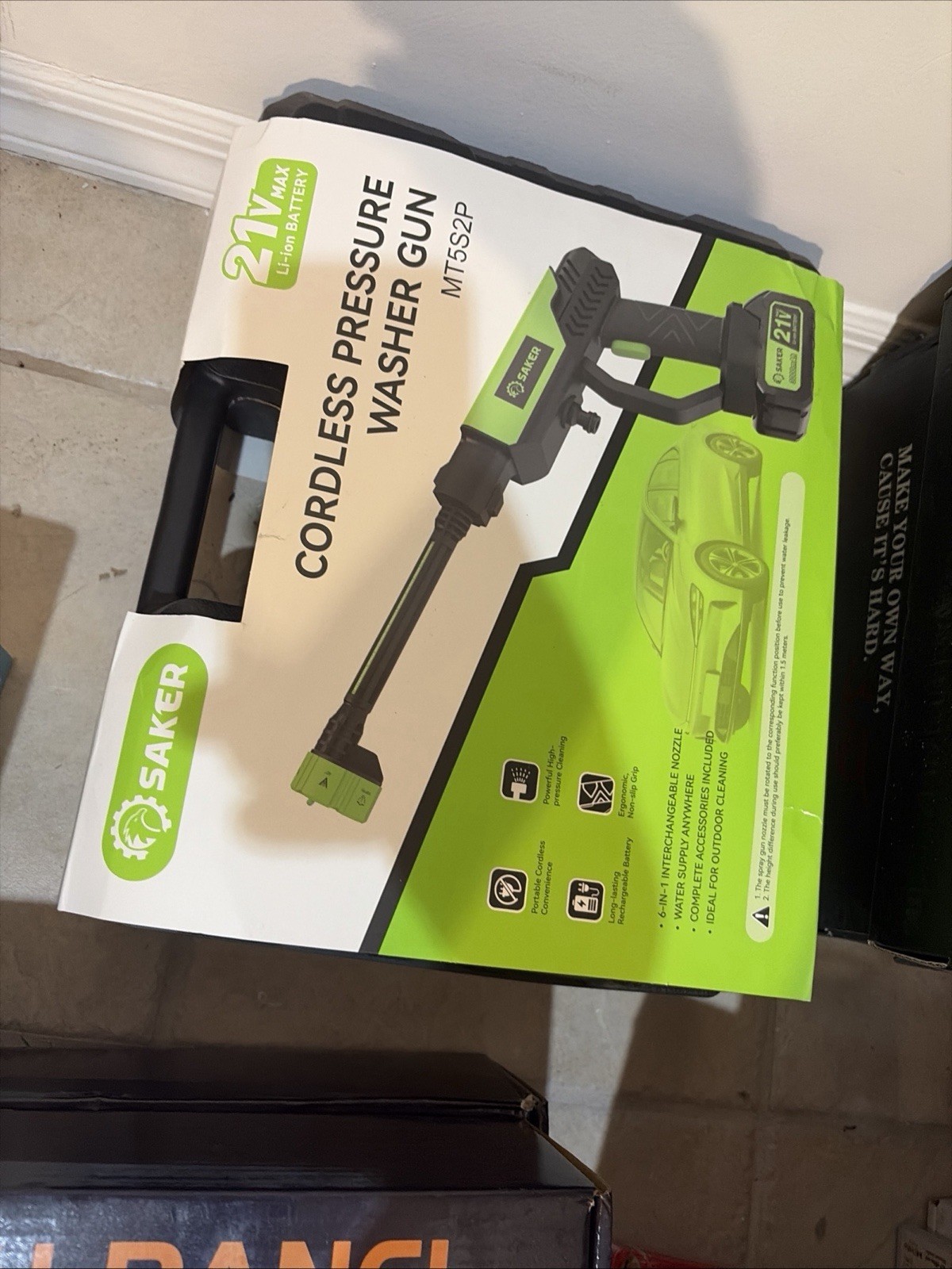 Saker Cordless Pressure Washer Gun MT5S2P – 21V Max – NOB