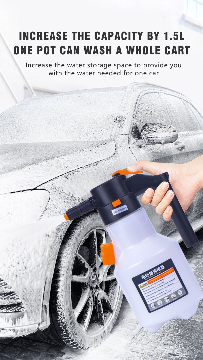 Electric Car Foam Sprayer Foam Sprayer for Car Wash with USB Rechargeable 52WY