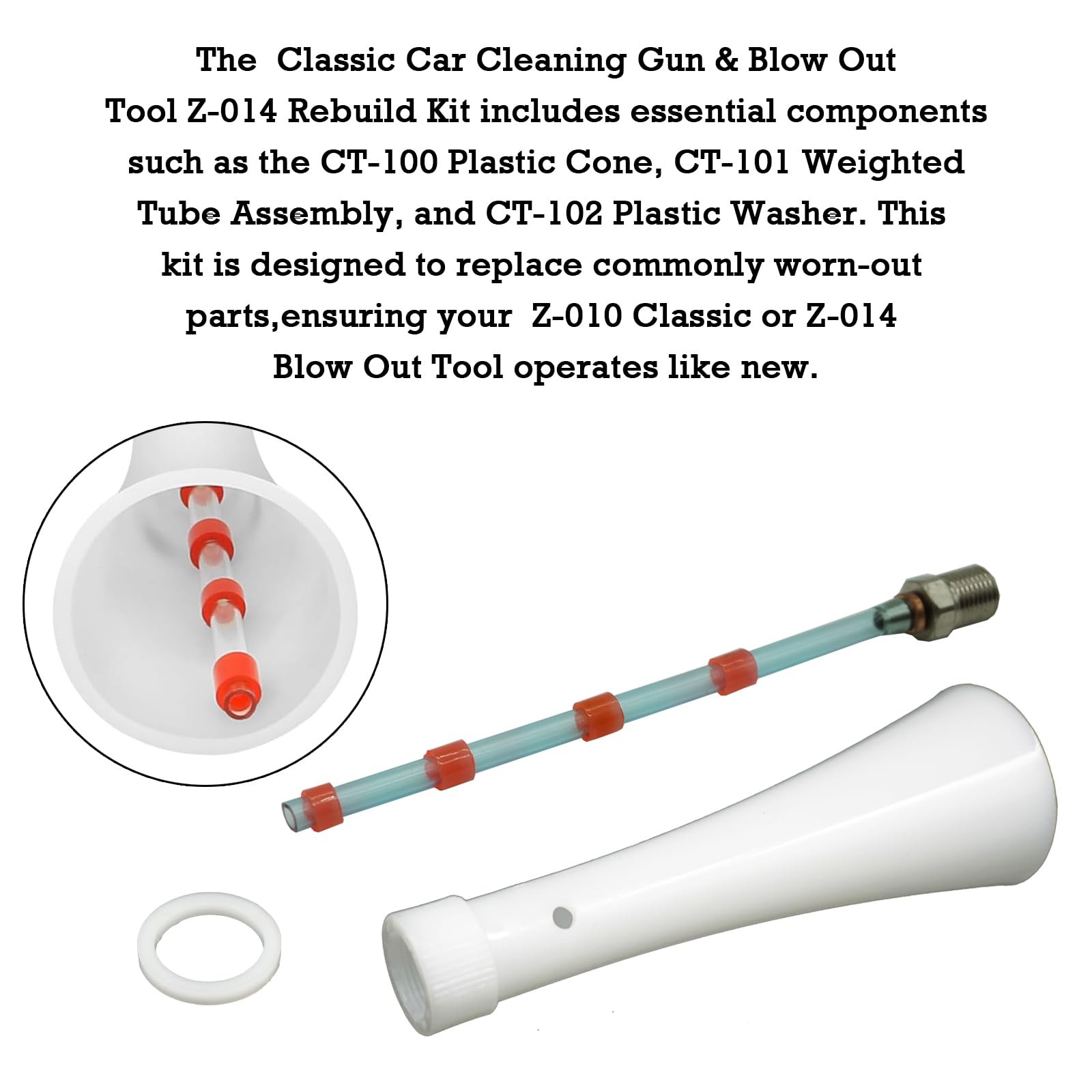 YHJDC ﻿Car Cleaning Gun Rebuild Kit for Z-010 & Z-014, Replacement Parts for…