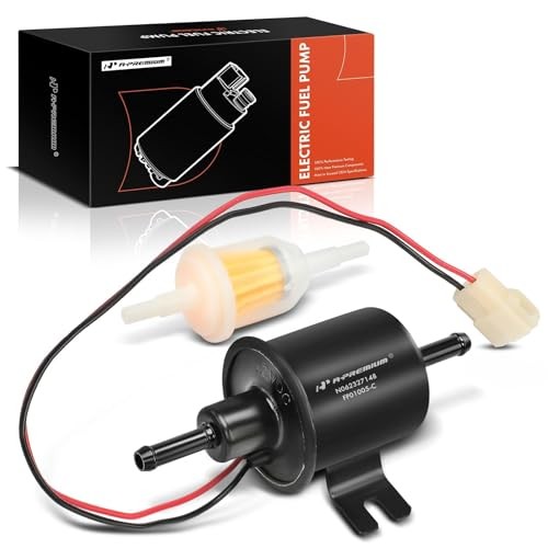 12V Universal Electric Fuel Pump Low Pressure Gas Inline 4-7 PSI HEP-02A with