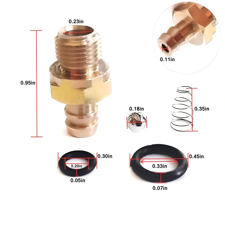 (2 Set) Injector Kit Soap Injector 1/8 Inch 27 BSP Thread