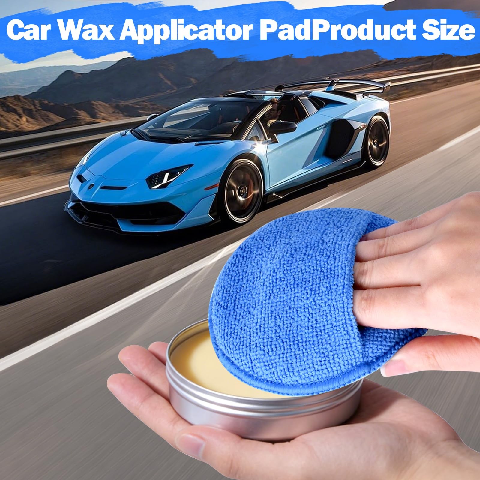 12 Pack Microfiber Wax Applicator Pads with Finger Pocket,Foam Car Wax…