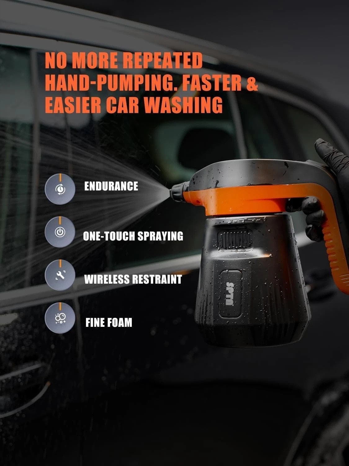 Pressure Foam Sprayer, 2.25L/76 oz Electric Pressurized Soap Sprayer Car Foam…