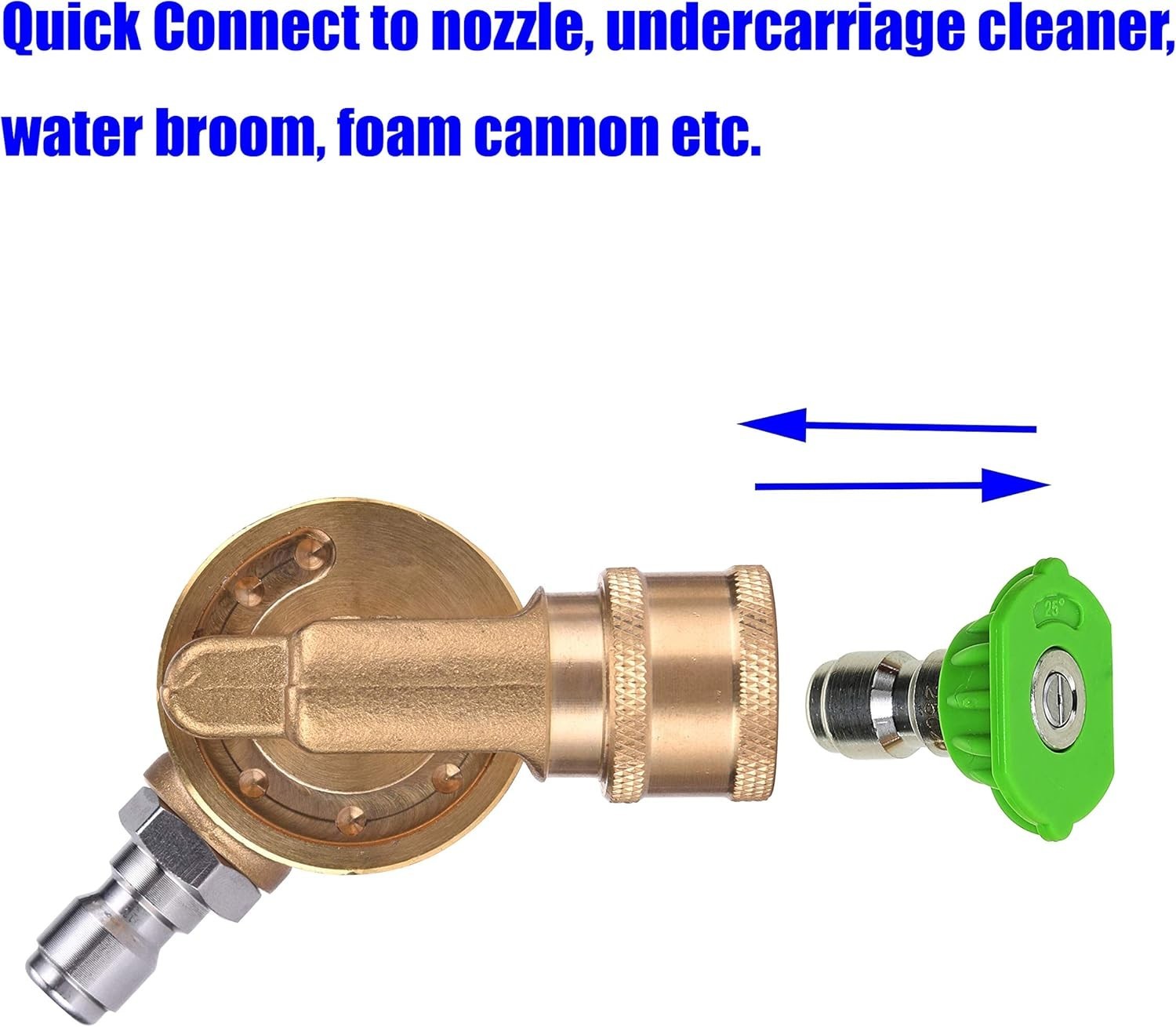 Gutter Cleaner Attachment with 240° Pivot Coupler for Pressure Washers