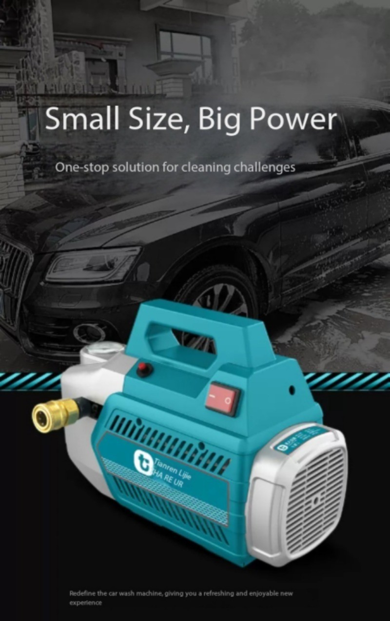 High-Powered Compact Commercial Portable Car Wash Gun and Brush