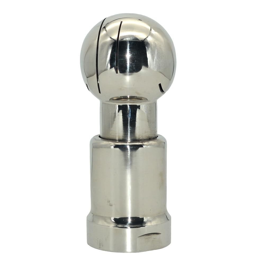 304 Stainless Steel CIP Tank Cleaning Ball, 360° Rotary Spray, NPT 1-1/2″ Thread