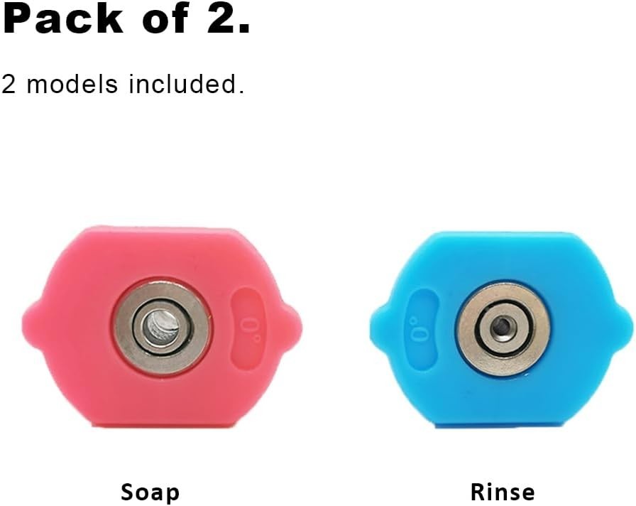 Pressure Washer Spray Nozzle Tips Kit Soap Rinse Long Range 4000PSI 1/4 NPT