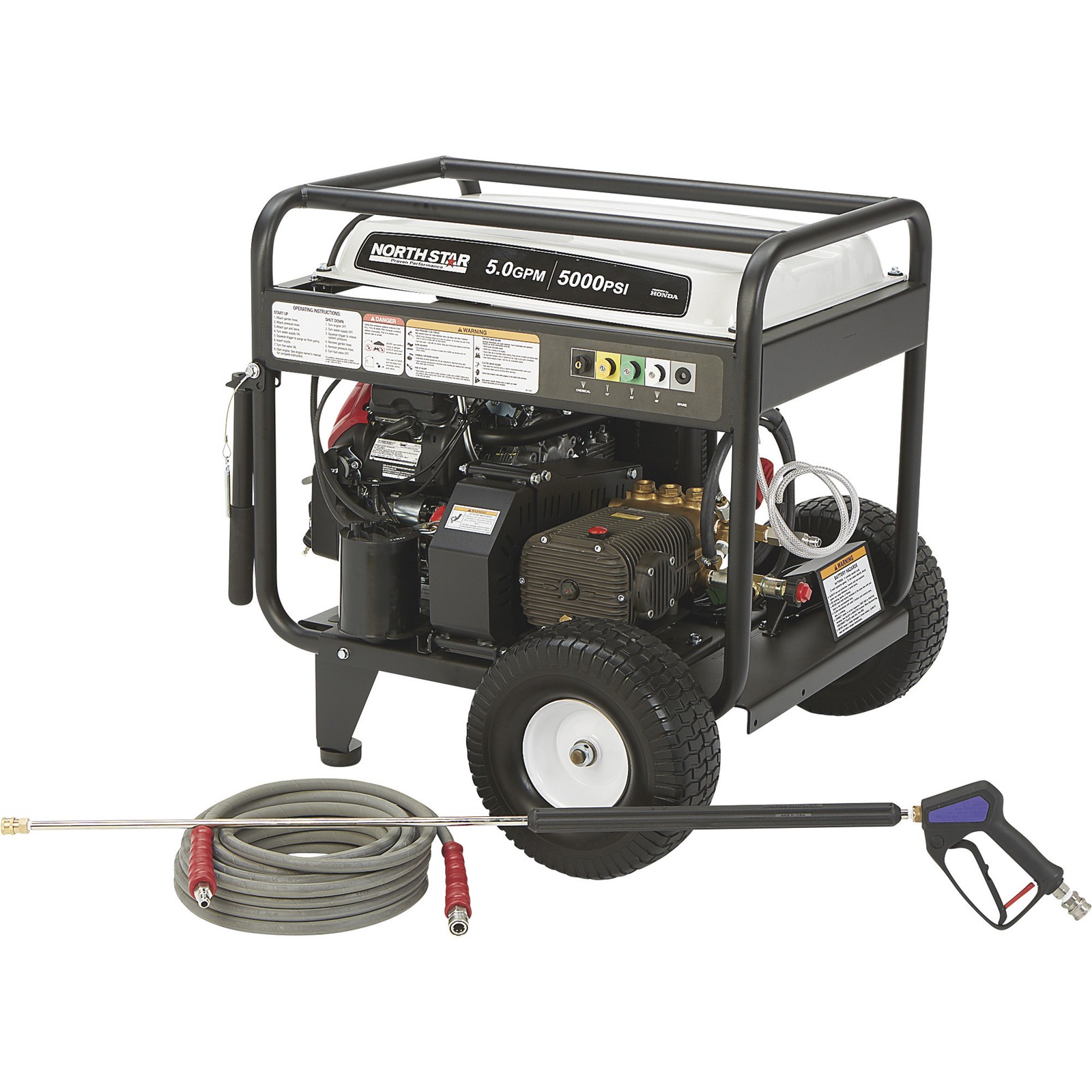 NorthStar Gas Cold Water Pressure Washer, Honda GX690 V-Twin OHV Engine,