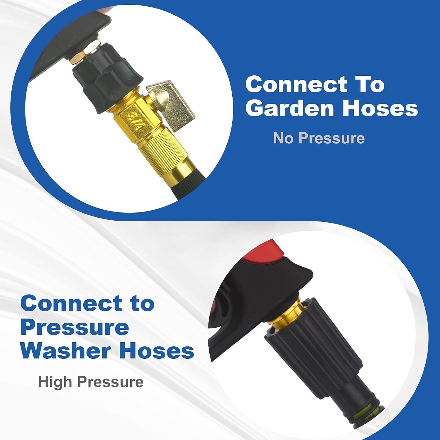 3000 PSI Pressure Washer Gun Long Wand 36 Inch 6 Nozzles M22 Fitting