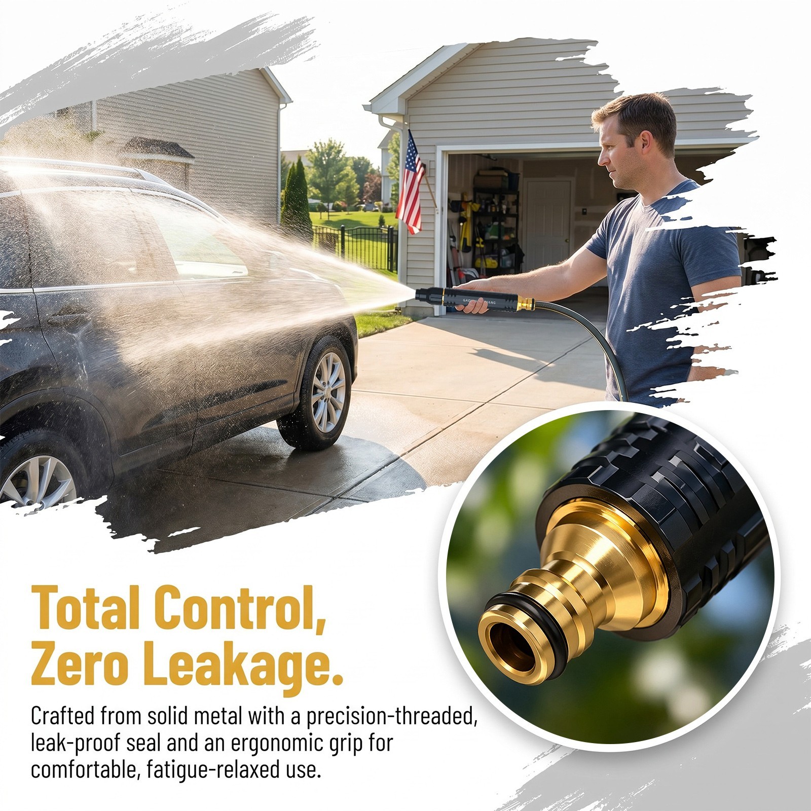 High Pressure Hose Nozzle Water Gun for Car Wash Garden Pressure Booster