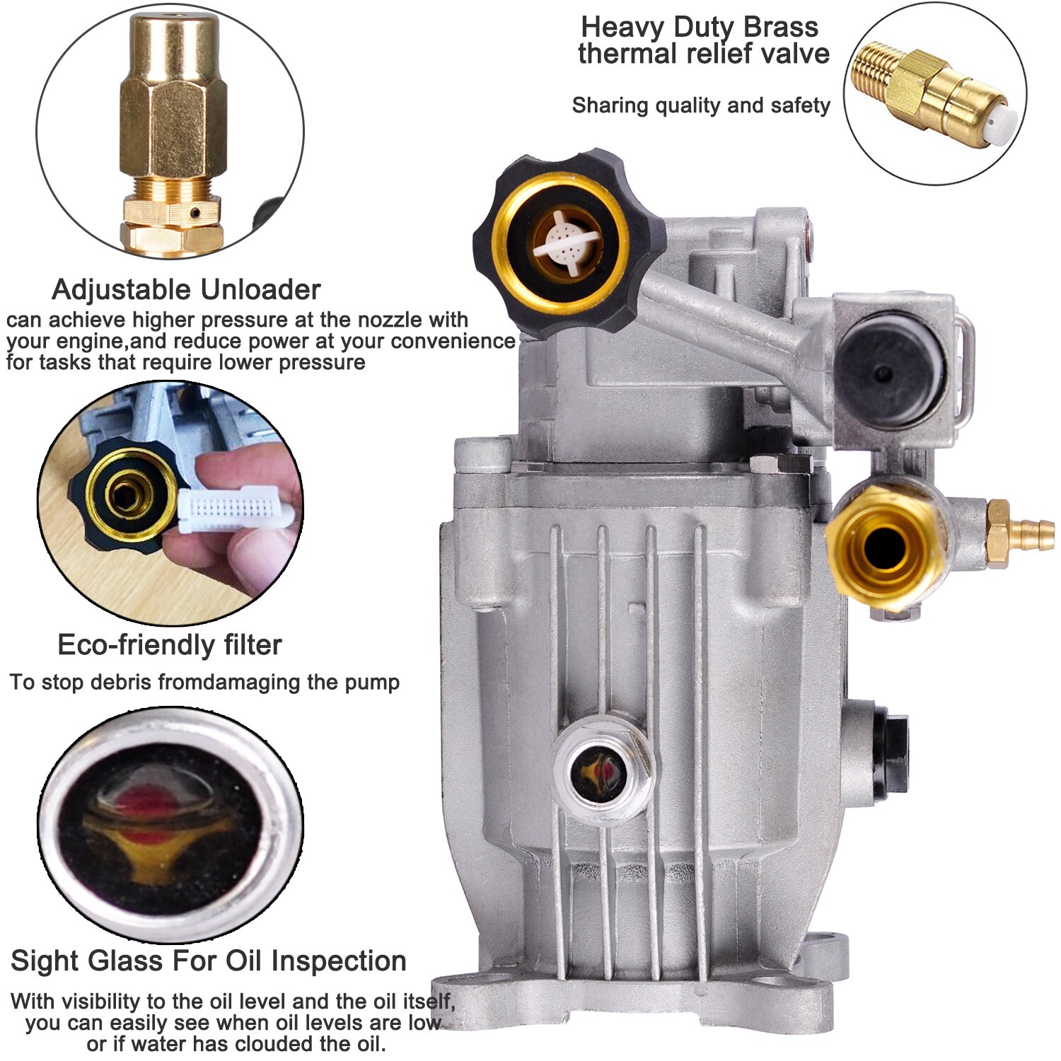 Motor Power Pressure Washer Water Pump for Karcher G3050OH, G3050OH, Honda GC190