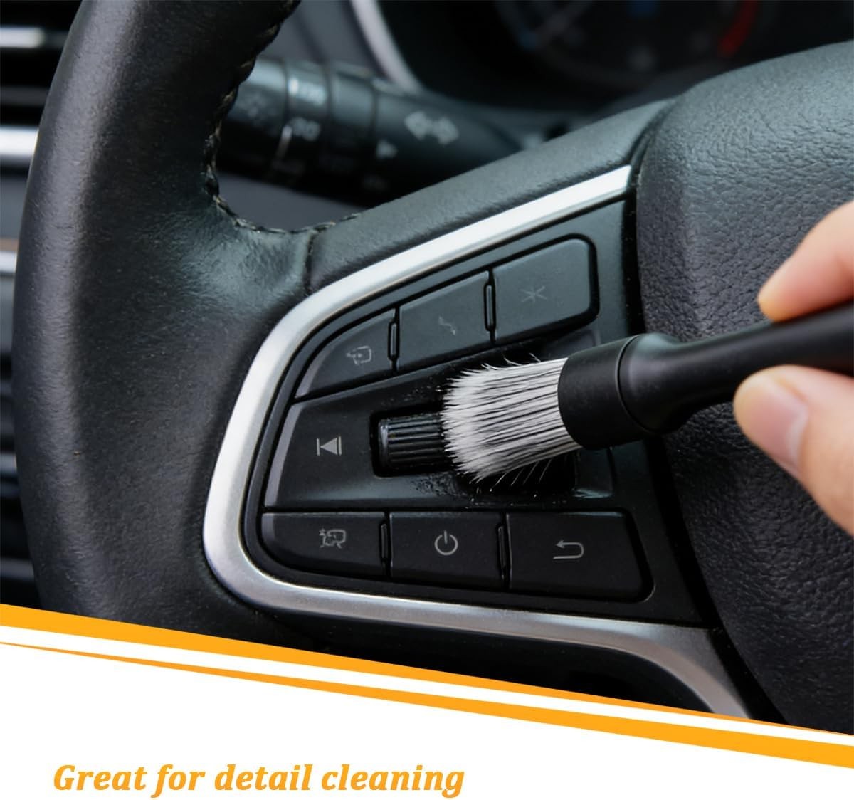 5PCS Car Detailing Brush Kit, Ultra Soft Boars Vehicle Detailing Duster Brush