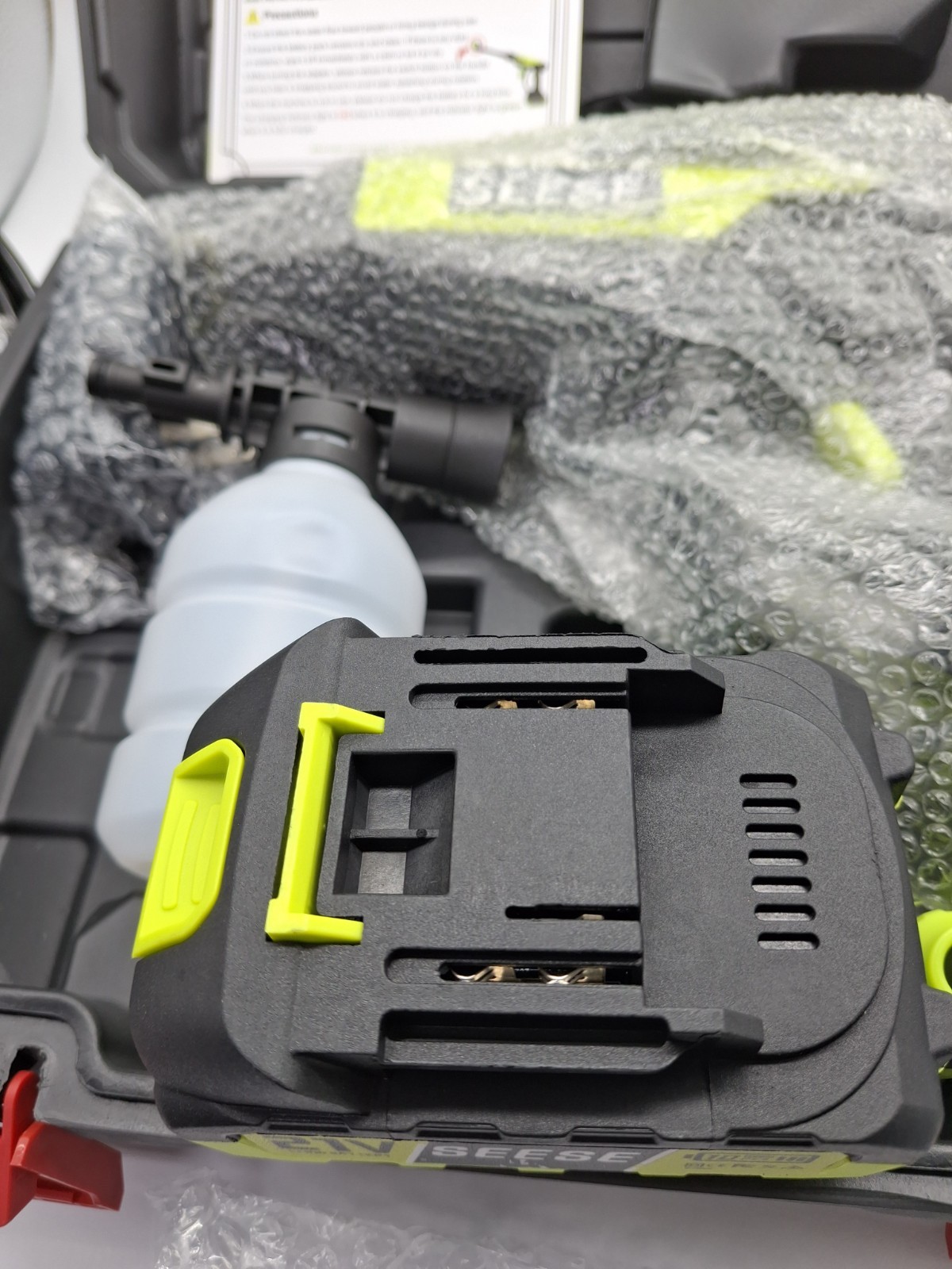 SEESE 800 PSI Water Pressure Washer Cordless Portable Pressurized Hose Car Wash