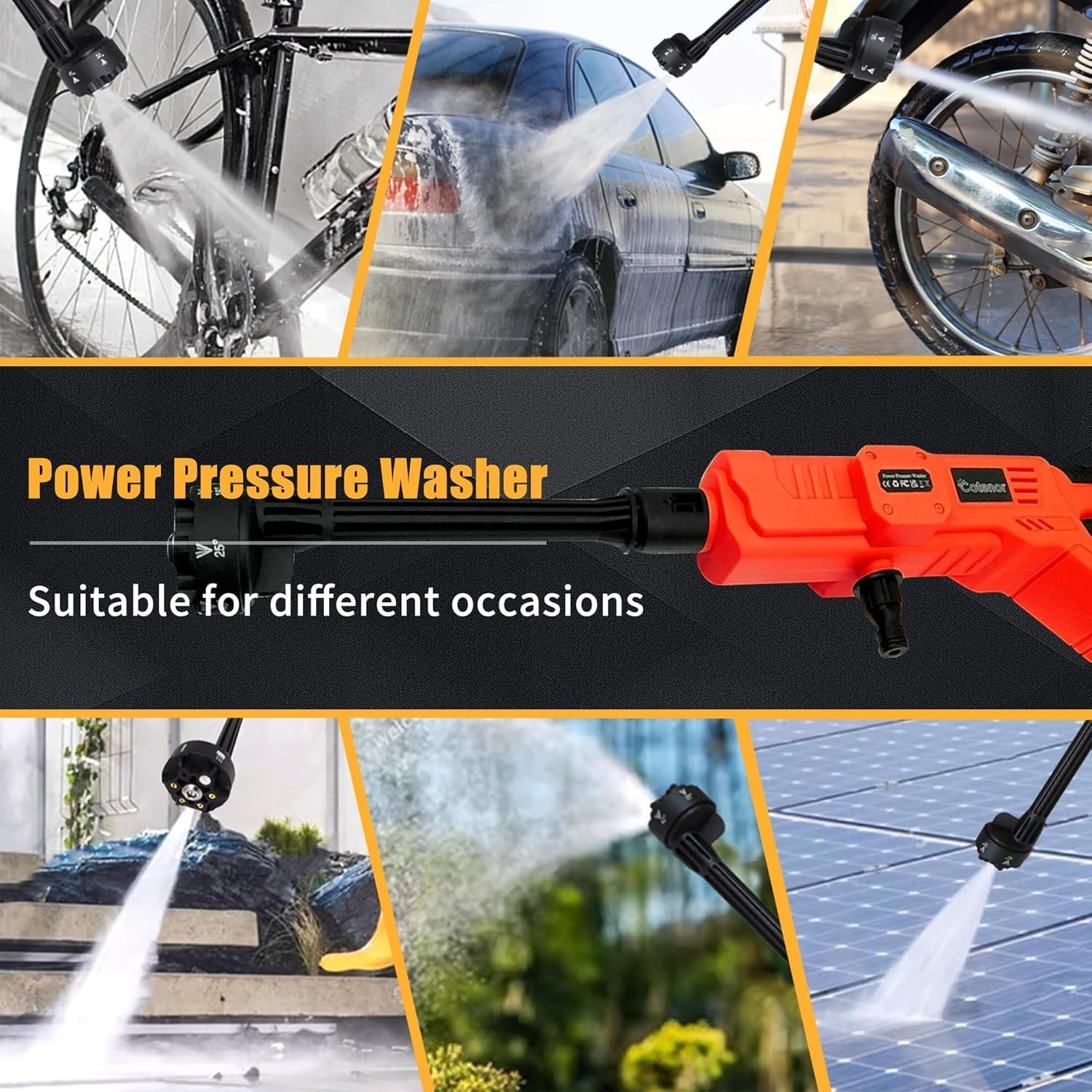 Car Power Washer for Milwaukee 18V Battery 48-11-1850,1000PSI Portable Pressure
