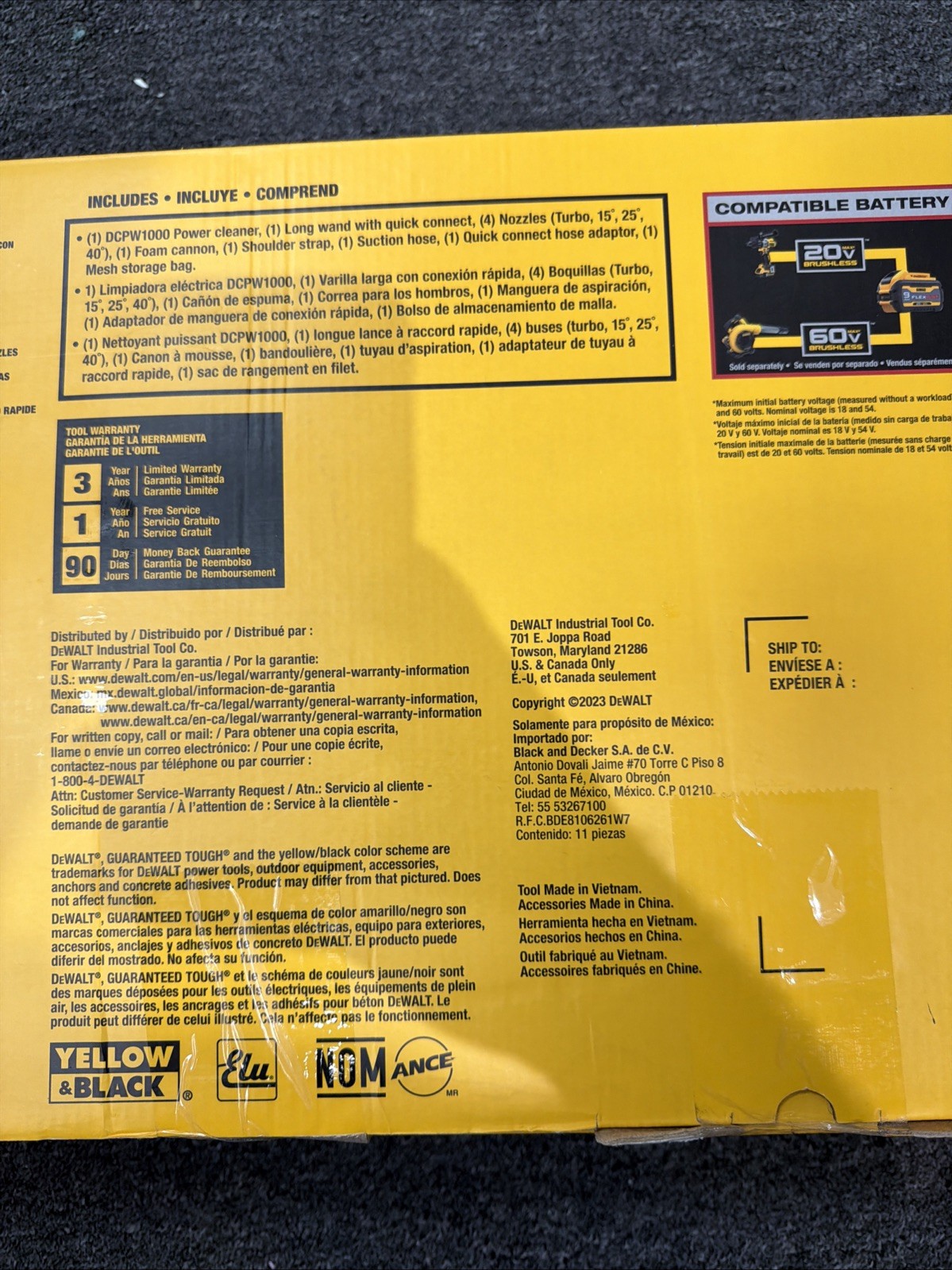 DeWalt DCPW1000B Power Cleaner (Tool Only) *