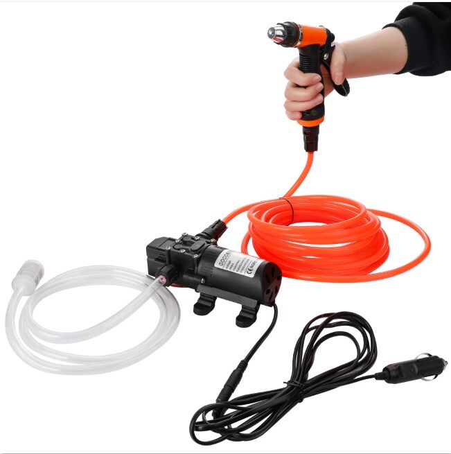 12V High Pressure Car Electric Washer Kit 160PSI Portable Self-Priming Wash Pump