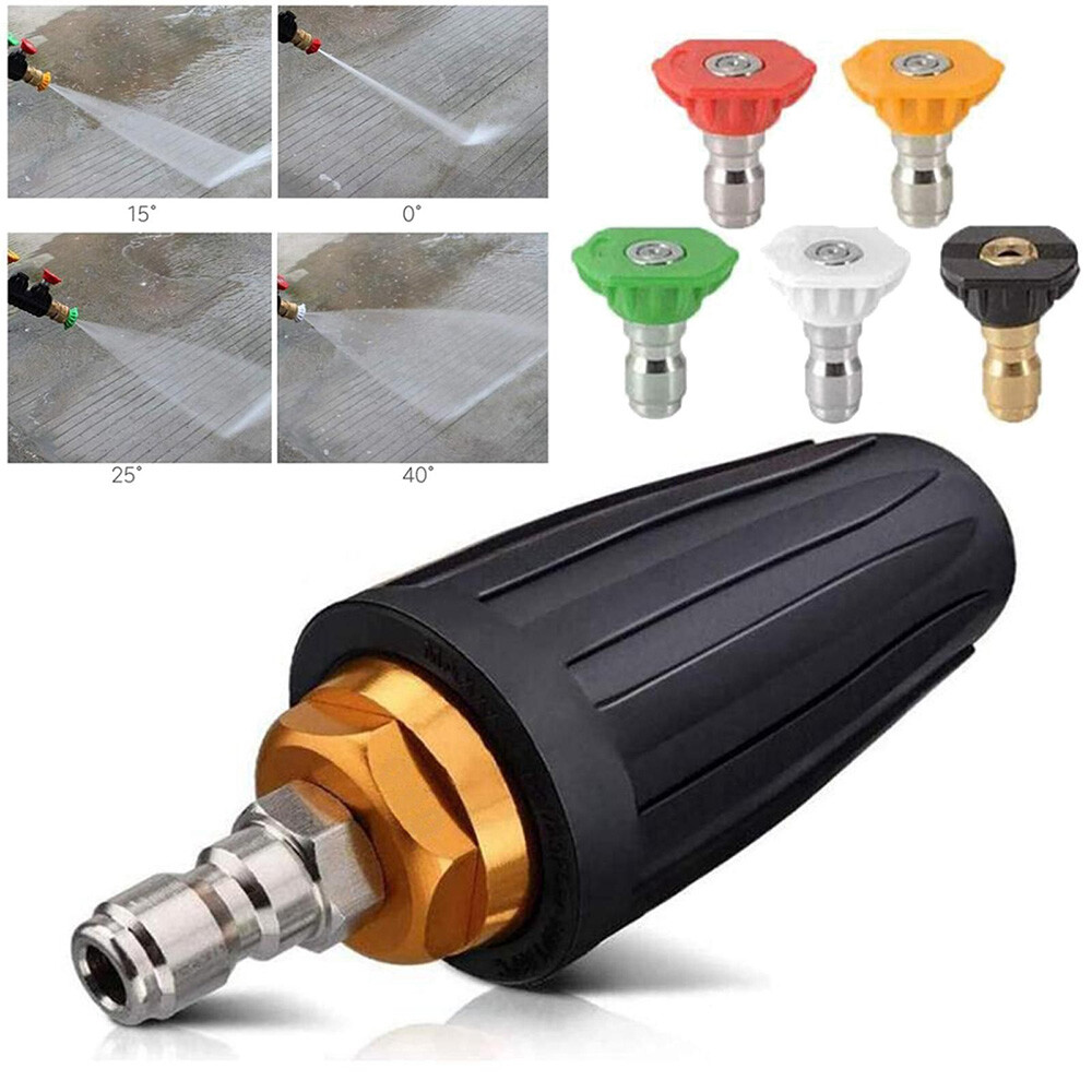 2.5-4 GPM High Pressure 1/4″4000PSI Washer Rotating Turbo Nozzle Spray Tip Quick
