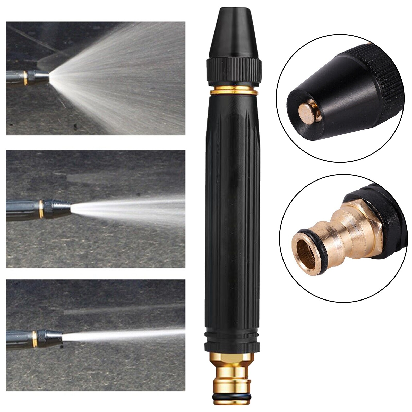 High Pressure Water Spray Gun Metal Brass Nozzle Car Garden Lawn Wash Hose Pipe