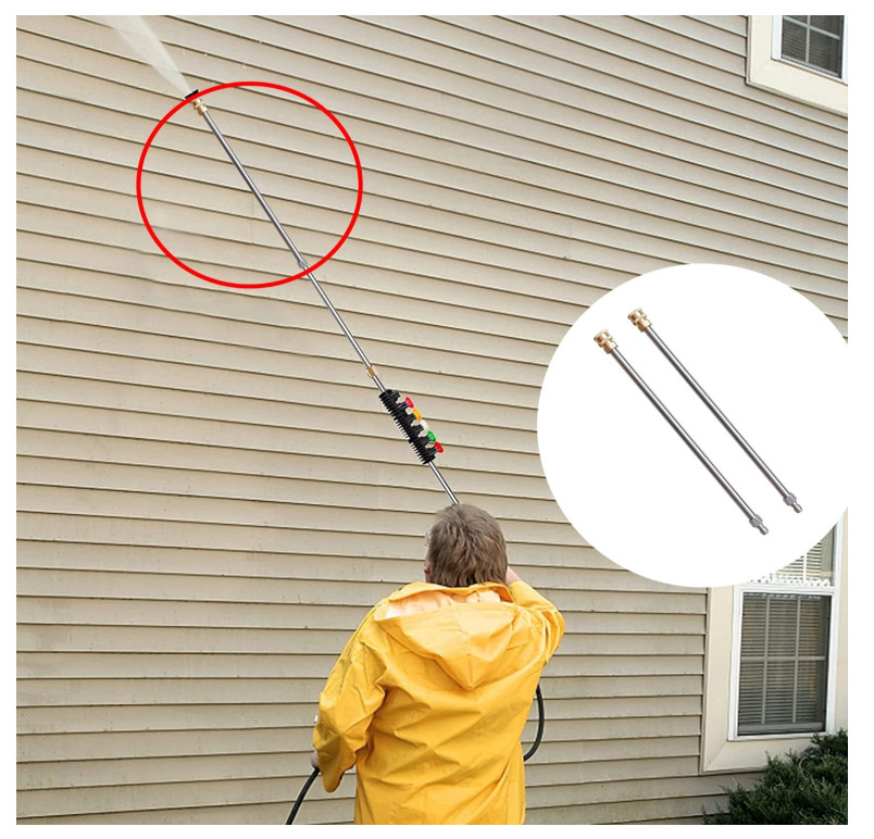 2 Pack 17 Pressure Washer Extension Wands Stainless Steel with 1/4 Quick Connect