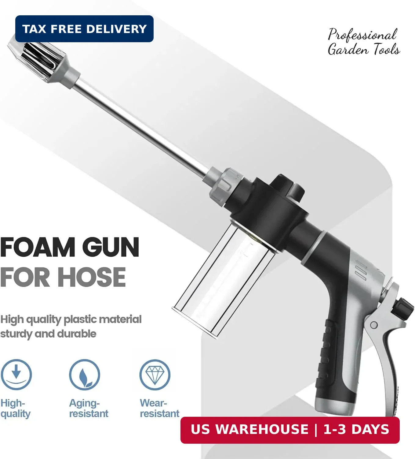 High Pressure Foam Sprayer for Garden Hose, Foam Gun Car Wash Sprayer with 3.5oz
