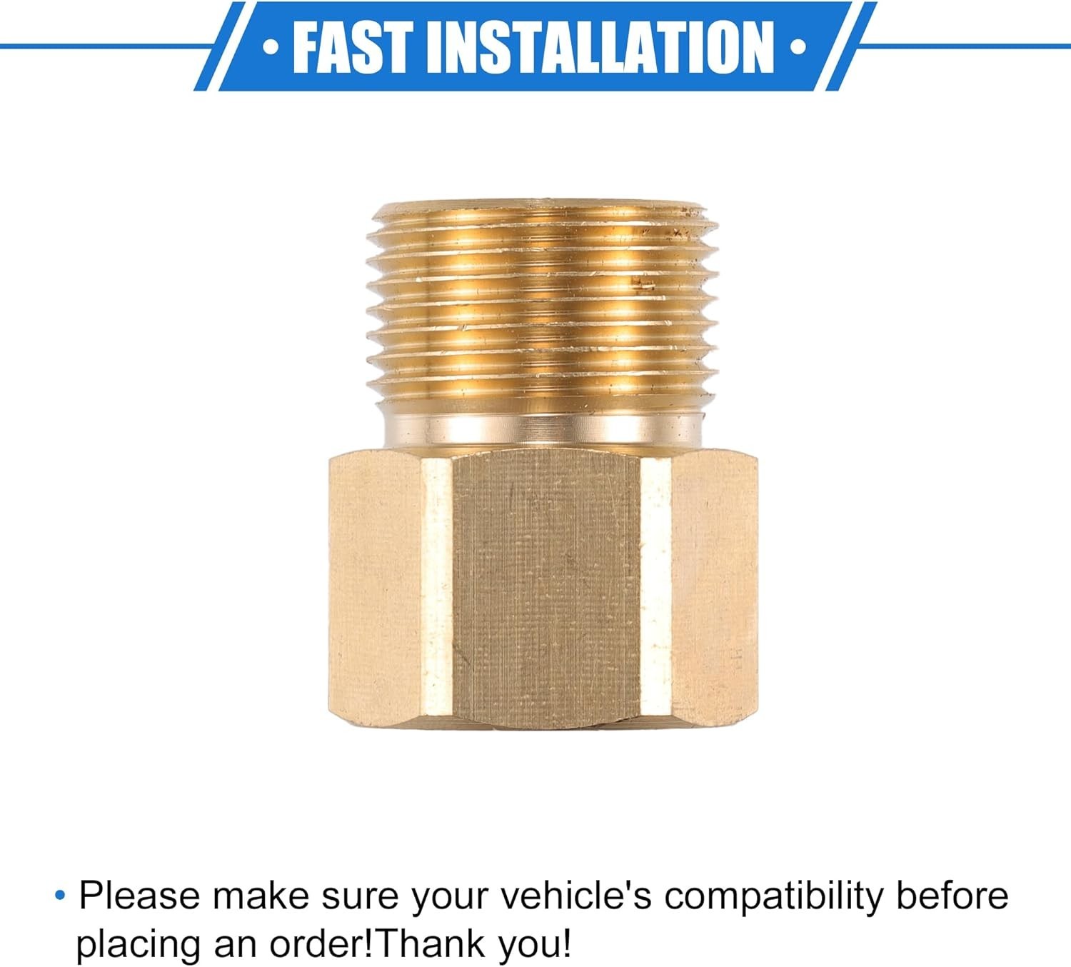 Brass Pressure Washer Connector G1/2″ to M22x1.5 – Universal Durable Adapter