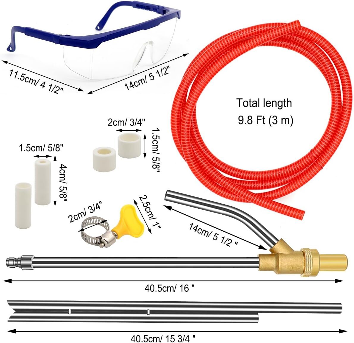 5000 PSI Sandblasting Kit for Pressure Washer Sand Blaster Attachment Power US