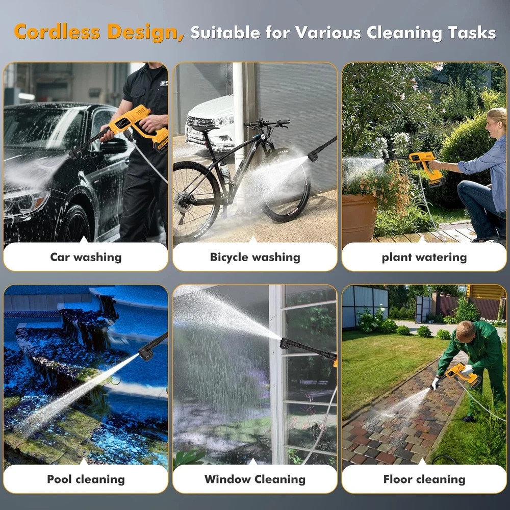 Cordless Pressure Washer Battery Operated, 1700PSI Portable Cordless Power