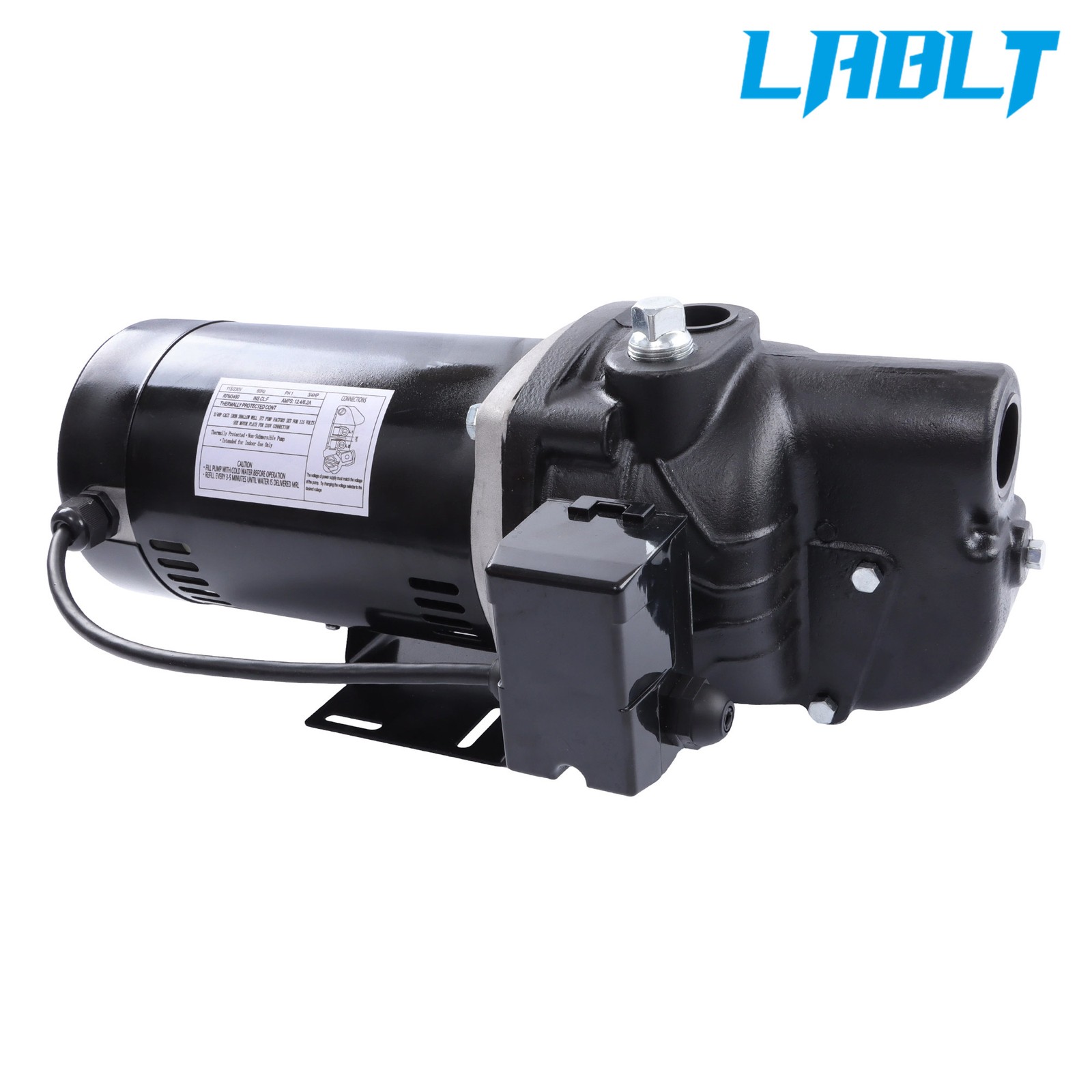 LABLT SWS75-3/4 HP Heavy Duty Cast Iron 510GPH 115/230V Shallow Jet Well Pump