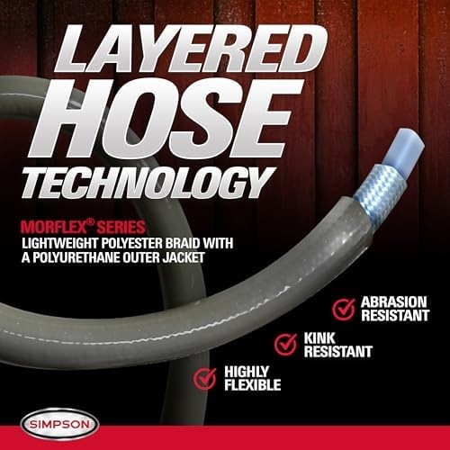 Simpson 3400 PSI Gas Pressure Washer and 15-Inch Surface Cleaner, 2.5 GPM Res…