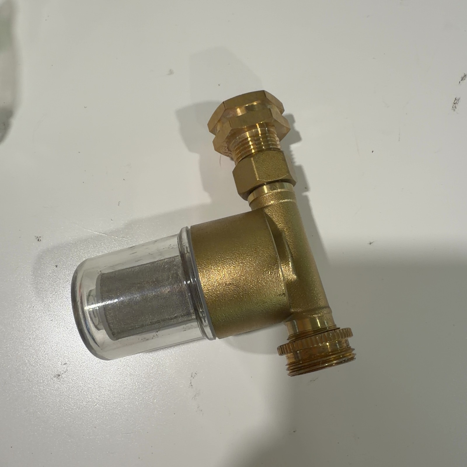 40 Micron Brass Spin Down Sediment Water Filter for Washer, Hose, Well Water
