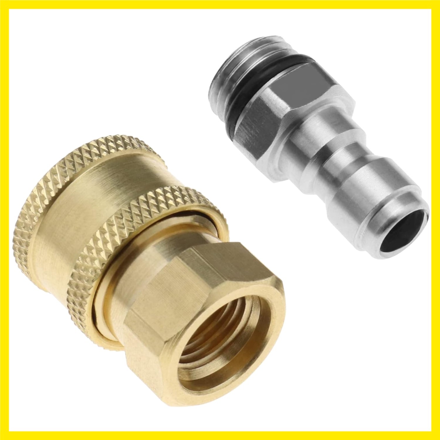 Set of 2 Pressure Washer Adapter 1/4 Inch Quick Connector to M14 Thread Fitti…