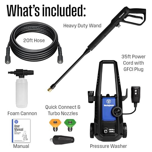 ePX3050 Electric Pressure Washer 1.76 Max GPM with Foam Cannon 2100 Max PSI