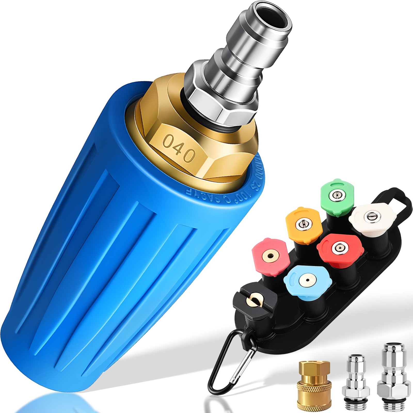 Turbo Nozzle for Pressure Washer, 4000 PSI Rotating Turbo Nozzle 1/4″ Quick C…