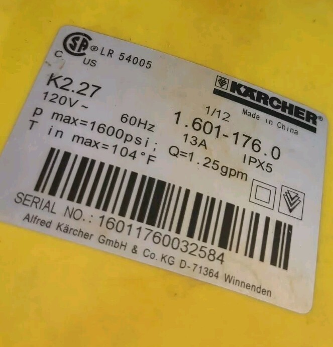 Karcher K2.27 Pressure Washer Body Casing Cover With Wheels 1.601-176