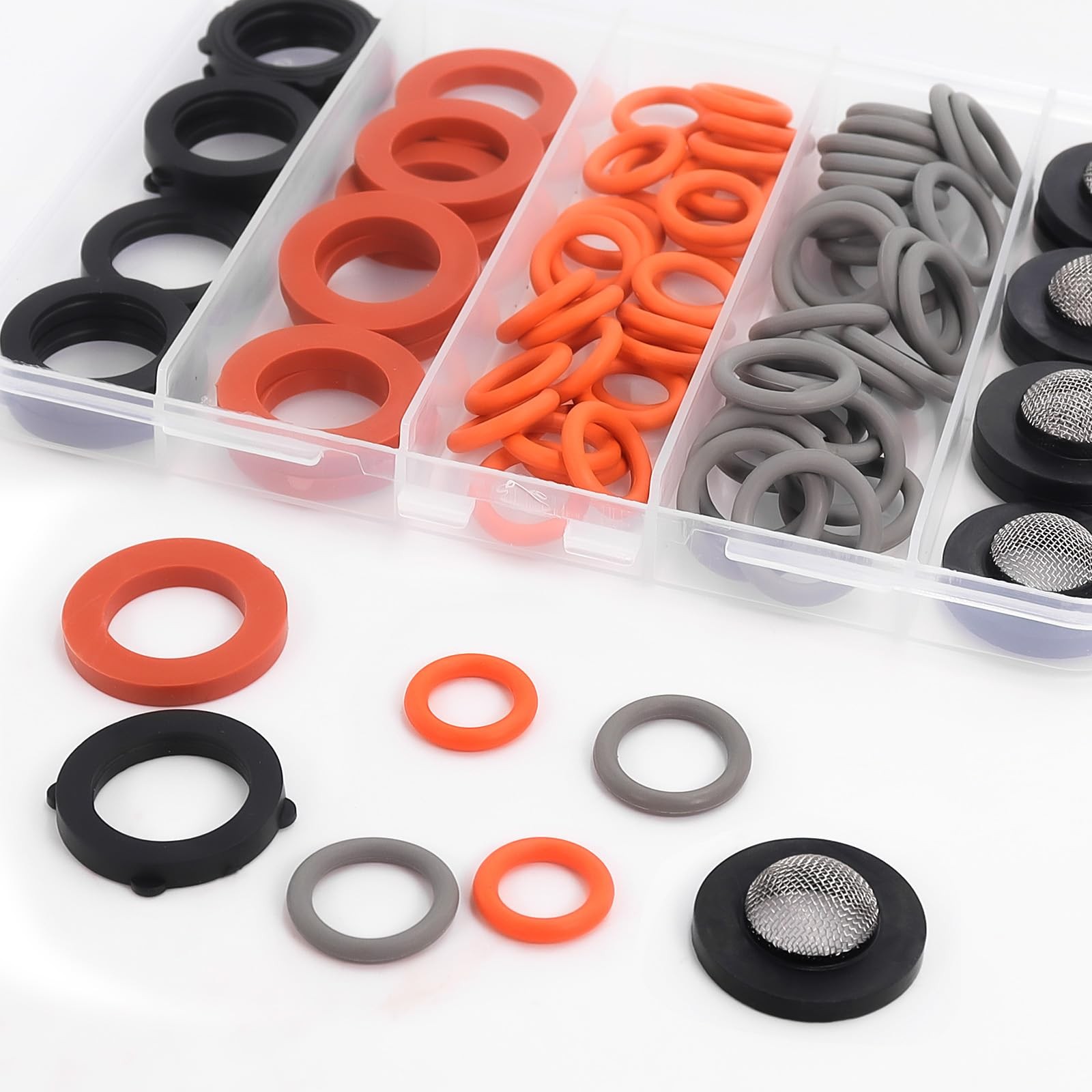 84 Pieces Power Pressure Washer O Rings, Garden Hose Washers Rubber & Screen …