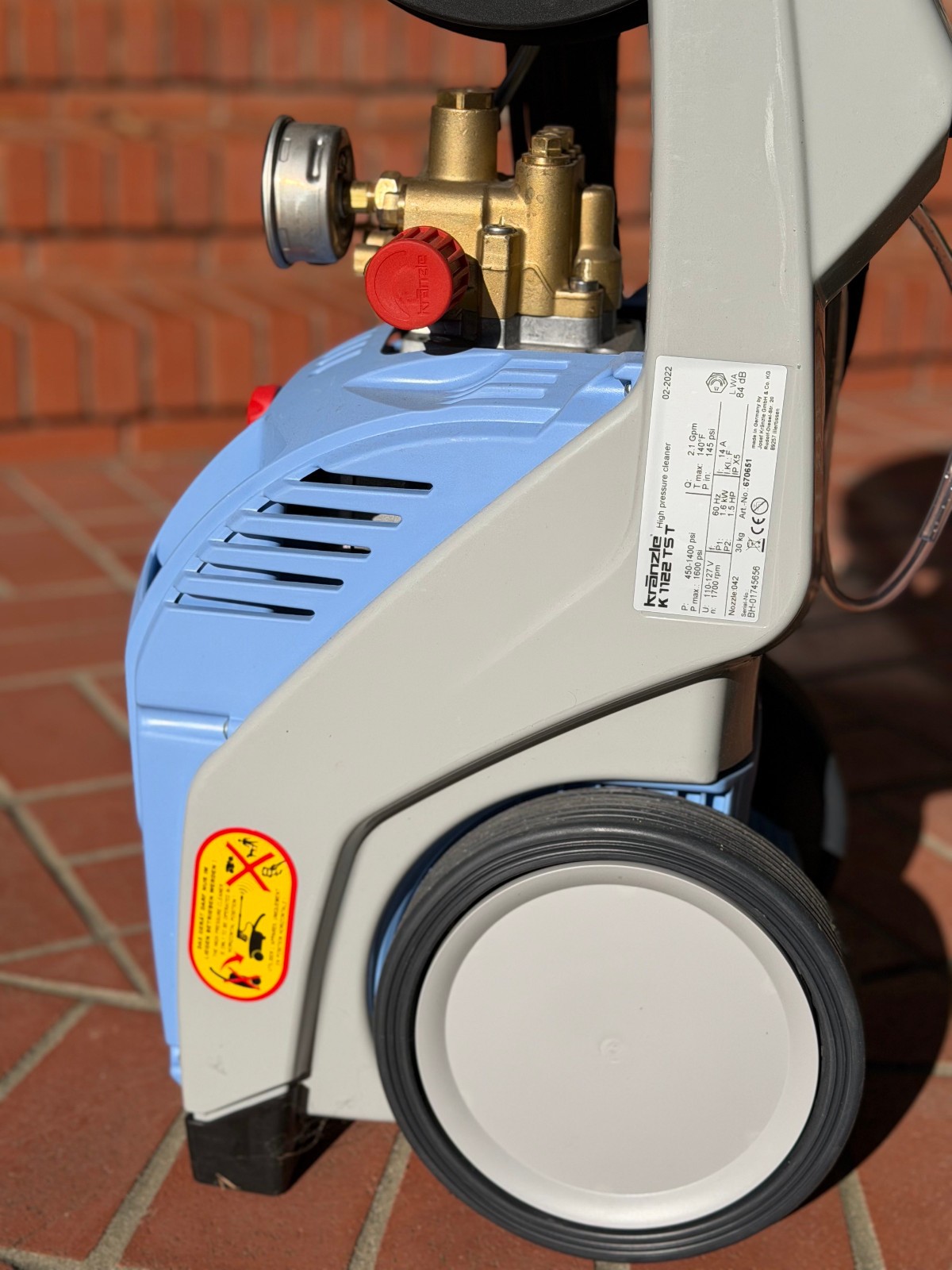 Kranzle K1122 TST 2.1 GPM 1400 PSI Pressure Washer