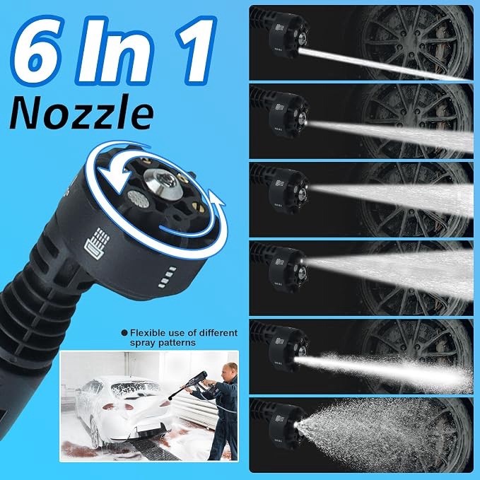 1400 PSI Cordless Pressure Washer Battery Powered, Portable Handheld Power Washe